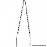 Barre Sissy Bar Vintage 23 Pouces Pour Lowrider - Cage Carrée Torsadée Néon Style Custom