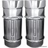 Caches-tubes-fourche-Dimpled-Chromé-pour-Touring-de-2014-à-2021