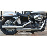 Silencieux-E3-Lisse-embout-donut-Chrome-pour-Dyna-FXDB-de-2008-à-2017