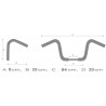 Guidon 32mm Bad ApeHanger 18" Chrome