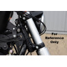 Caches tubes supérieurs droits Noir mat pour Softail fourche 49mm