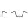 Guidon rond ajustable 32mm chromé largeur 95cm