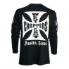 T-shirt manches longues West Coast Choppers Noir Original Cross