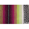 Couverture mexicaine Veracruz rose vert pomme et blanc