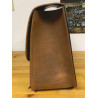 Sacoche en cuir latérale Texas marron avec boucle laiton