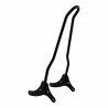 Sissy bar Tc Bros Noir 54cm Kickback pour Sportster XL de 1994 à 2003