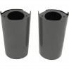 Caches-tubes-de-fourche-noir-brillant-pour-Touring-de-2014-à-2021