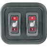 Selle chauffante Bi-place Mustang lisse pour Touring FLHT et FLTR de 1999 à 2007