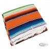 Couverture mexicaine Cozumel orange poncho