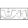 Guidon ape Hanger chromé 16" pour modèles de 1982 à 2019 avec empreintes