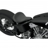 Selle solo large vinyl noir avec cuir auto réfléchissant