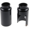 Caches tubes de fourche inférieurs noir pour V-Rod de 2001 à 2011 avec fourche de 49mm