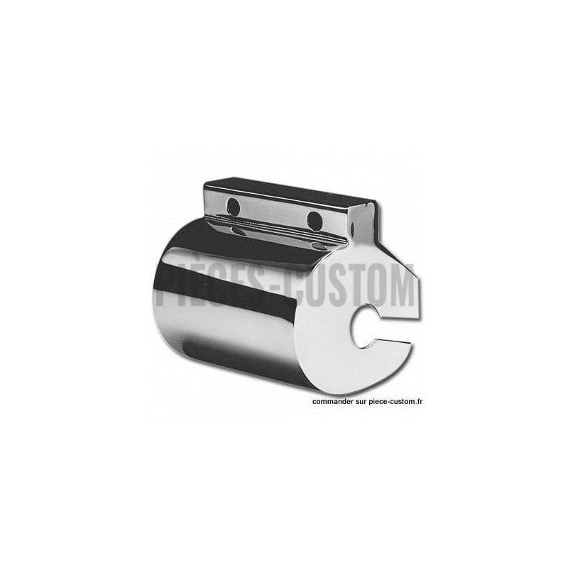 Cache-bobine-lisse-chromé-Sportster