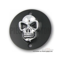 Cache-allumage-Skull-noir-chrome-Twin-Cam