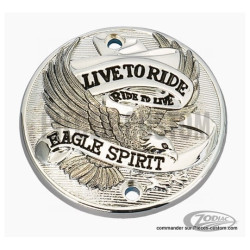 Cache-allumage-Eagle-chromé-vertical-Big-Twin-Sportster