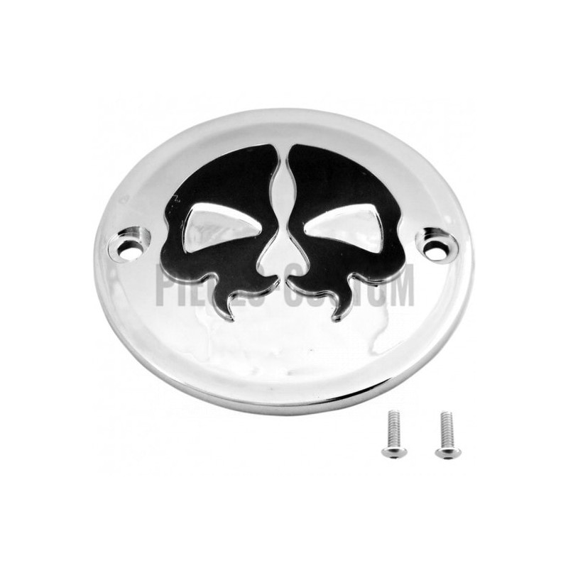 Cache-allumage-Split-skull-chromé-Sportster-XL