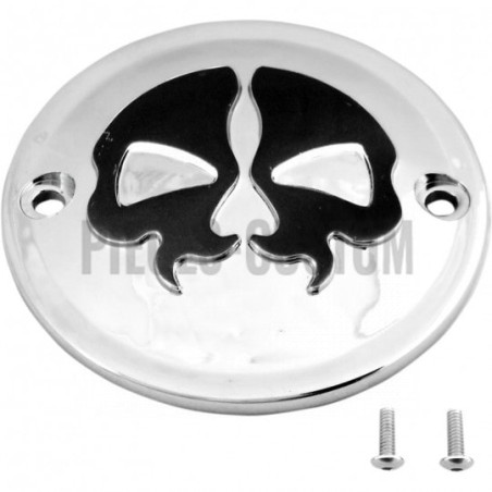 Cache-allumage-Split-skull-chromé-Sportster-XL
