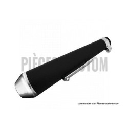 Silencieux-Megaton-noir-et-chrome-longueur-44-cm