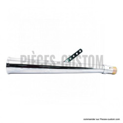 Silencieux-Megaphone-gauche-chrome-longueur-61-cm