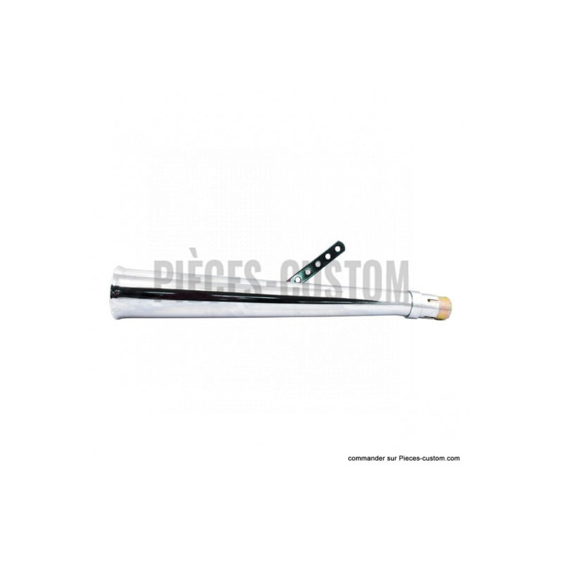 Silencieux-Megaphone-gauche-chrome-longueur-61-cm