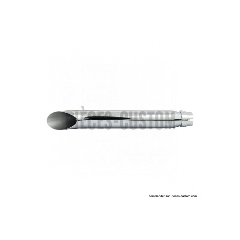 Silencieux-Turn-out-droit-chrome-longueur-48-cm