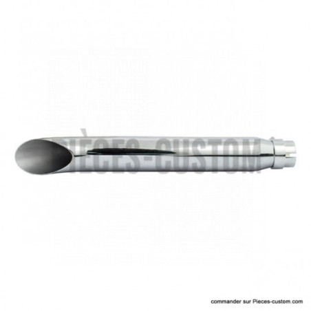 Silencieux-Turn-out-droit-chrome-longueur-48-cm