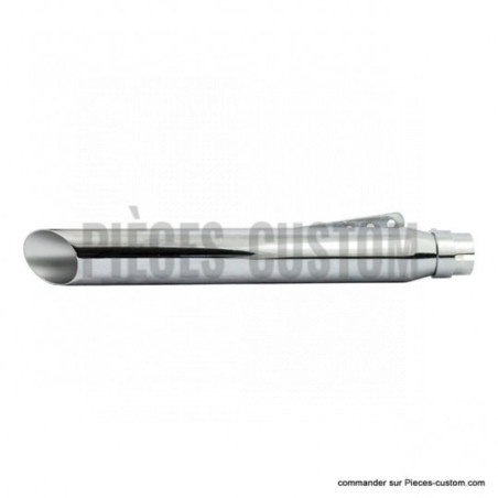Silencieux-Slash-cut-droit-chrome-longueur-51-cm