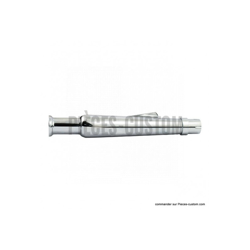 Silencieux-Trumpet-straight-chrome-longueur-47-cm