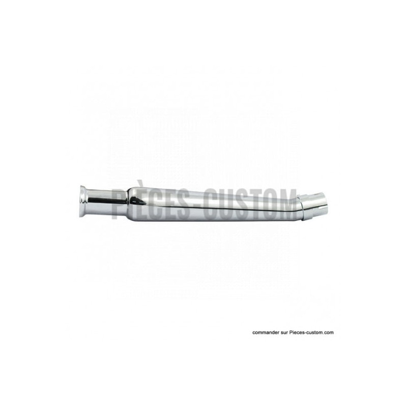 Silencieux-Trumpet-Upswept-droit-chrome-longueur-52-cm
