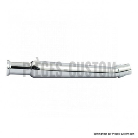Silencieux-Trumpet-Upswept-droit-chrome-longueur-52-cm
