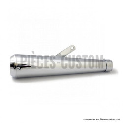 Silencieux-Megaphone-chrome-embout-Talladega-longueur-42-cm
