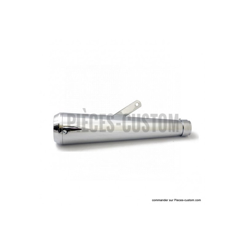 Silencieux-Megaphone-chrome-embout-Talladega-longueur-42-cm