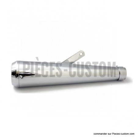 Silencieux-Megaphone-chrome-embout-Talladega-longueur-42-cm