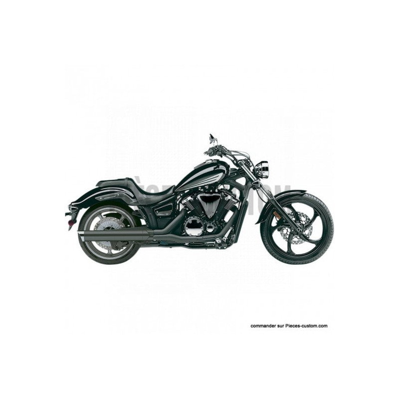 Silencieux-102-mm-Noir-pour-Yamaha-XVS1300