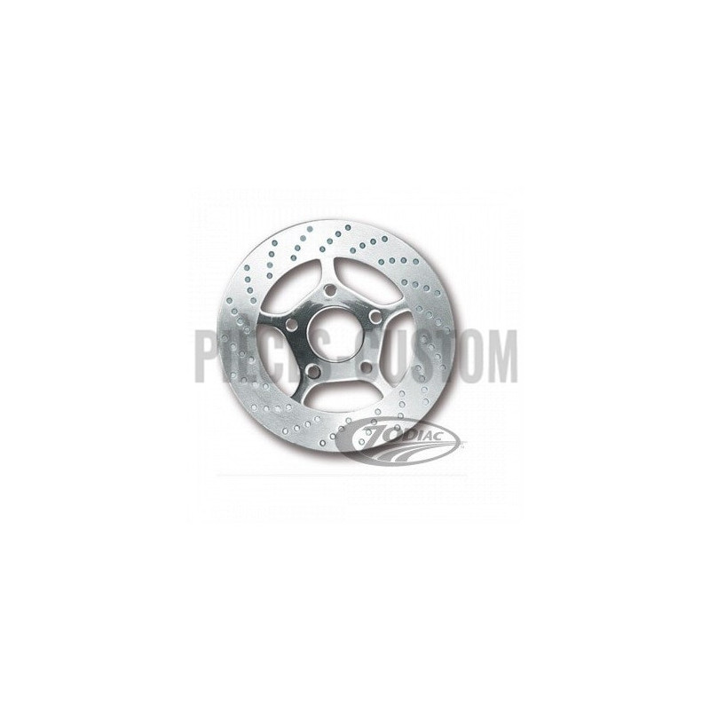 Disque-de-frein-5-branches-chrome-10-pouces-trous-ronds-TOLLE