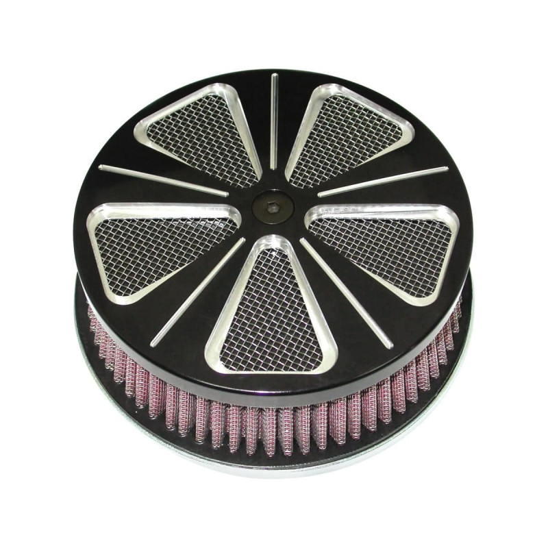 Filtre-à-Air-Haut-Débit-Hornet-Noir-Custom-Chrome