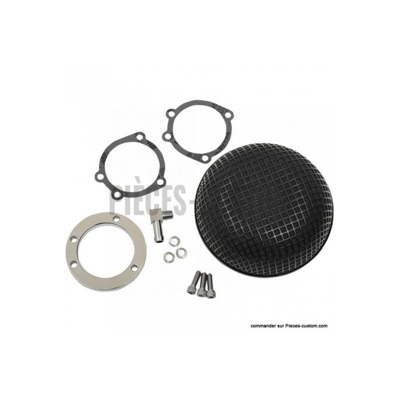 Filtre-à-air-Bob-Retro-Noir-pour-Big-Twin-et-Sportster-XL