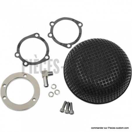 Filtre-à-air-Bob-Retro-Noir-pour-Big-Twin-et-Sportster-XL