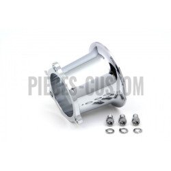 Cornet-de-2-5-pouces-chromé-pour-carburateur-Keihin-CV-et-injection