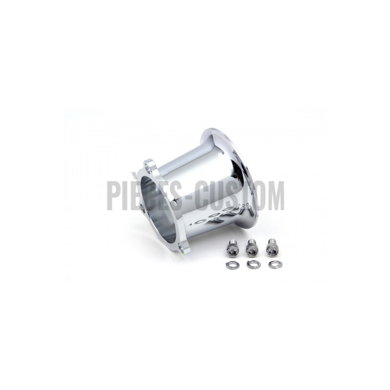 Cornet-de-2-5-pouces-chromé-pour-carburateur-Keihin-CV-et-injection