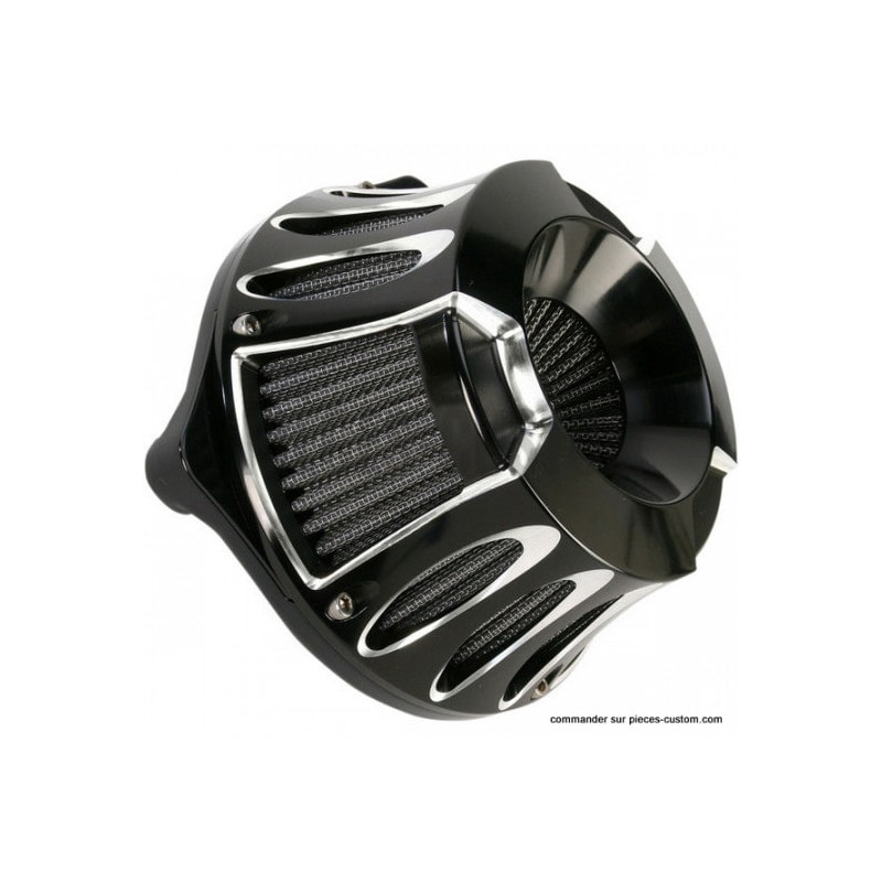 Filtre-à-air-Deep-cut-Arlen-Ness-Noir-pour-Twin-Cam