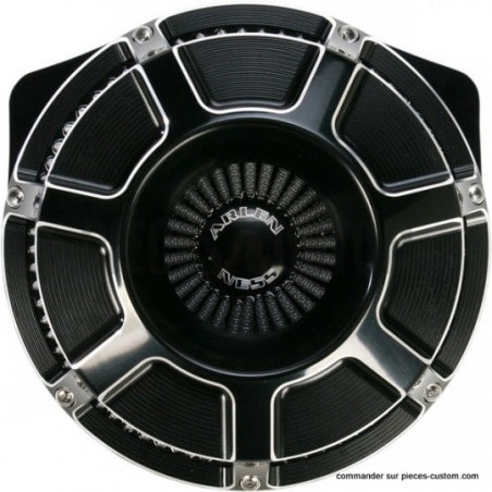 Filtre-à-air-Beveled-Arlen-Ness-Noir-pour-Twin-Cam