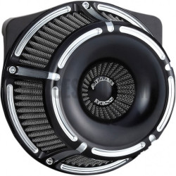 Filtre-à-air-Arlen-Ness-Slot-Track-noir-anodisé-pour-Touring-et-Softail