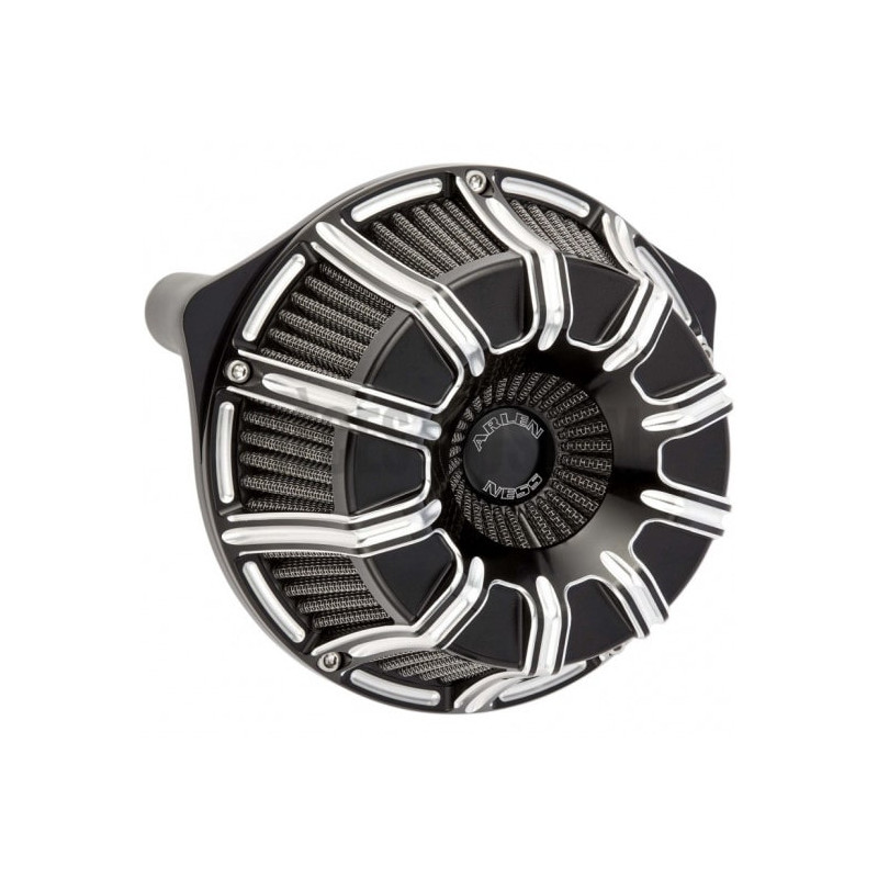 Filtre-à-air-Arlen-Ness-10-Gauge-noir-anodisé-pour-Touring-et-Softail