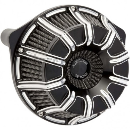 Filtre-à-air-Arlen-Ness-10-Gauge-noir-anodisé-pour-Touring-et-Softail