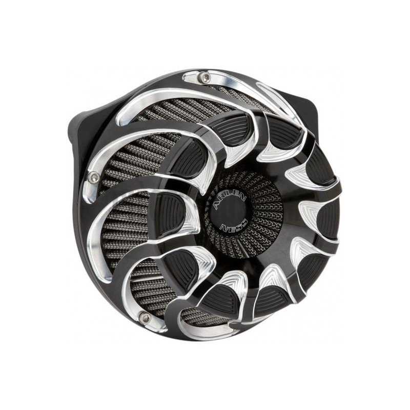 Filtre-à-air-Arlen-Ness-Drift-noir-anodisé-pour-Touring-et-Softail