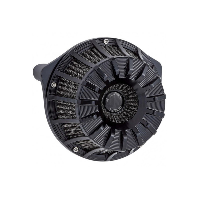 Filtre-à-air-Arlen-Ness-15-Spoke-noir-anodisé-pour-Touring-et-Softail