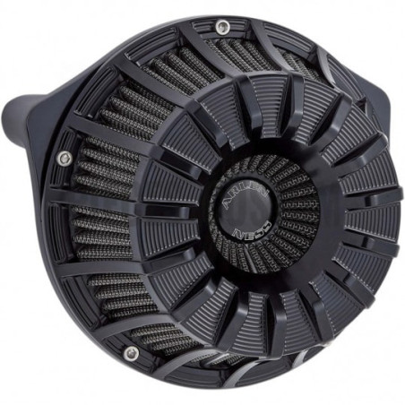 Filtre-à-air-Arlen-Ness-15-Spoke-noir-anodisé-pour-Touring-et-Softail