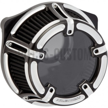 Filtre-à-air-Arlen-Ness-Method-clear-Noir-contrast-pour-Touring-et-Softail