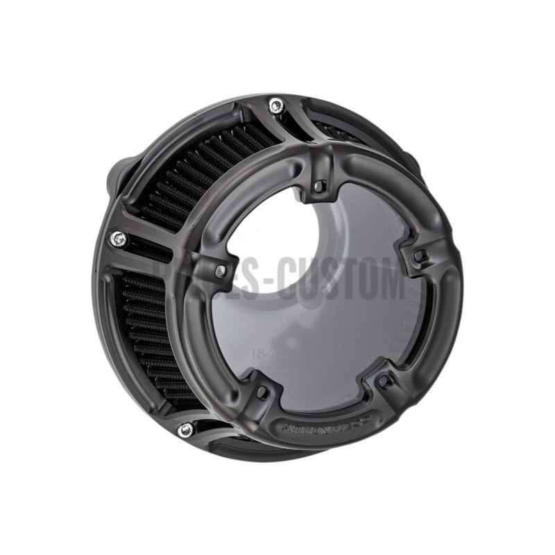 Filtre-à-air-Arlen-Ness-Method-clear-Noir-anodisé-pour-Touring-et-Softail